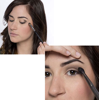 Using a dark eyeshadow