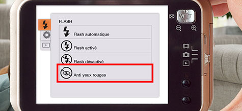 Use the anti-red-eye feature