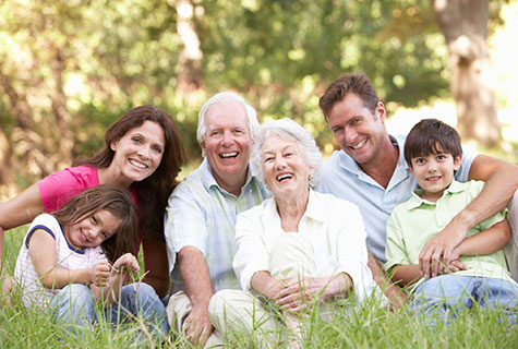 The traditional family picture