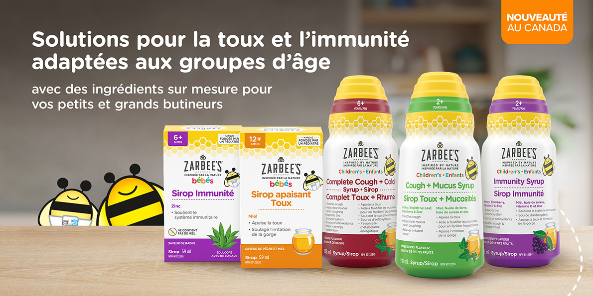 Solutions pour la toux et l'immunité adaptés aux groupes d'âge