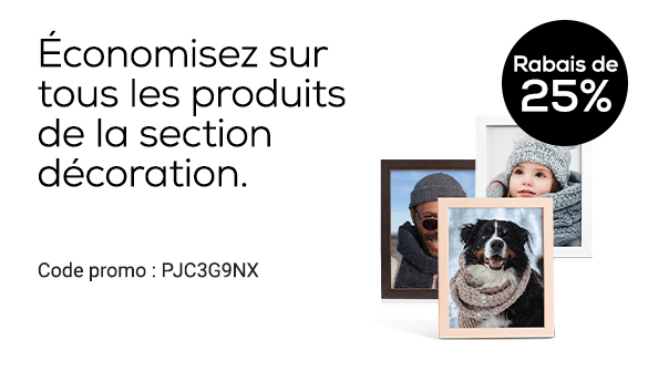 Rabais sur les décorations photo