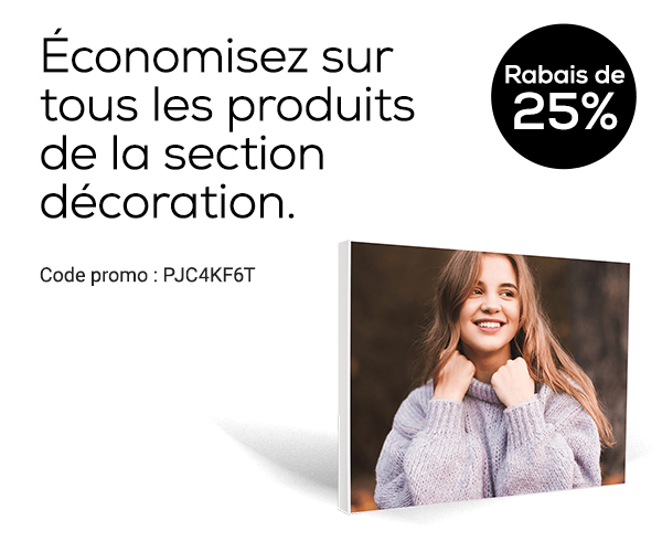 Rabais sur les décorations photo