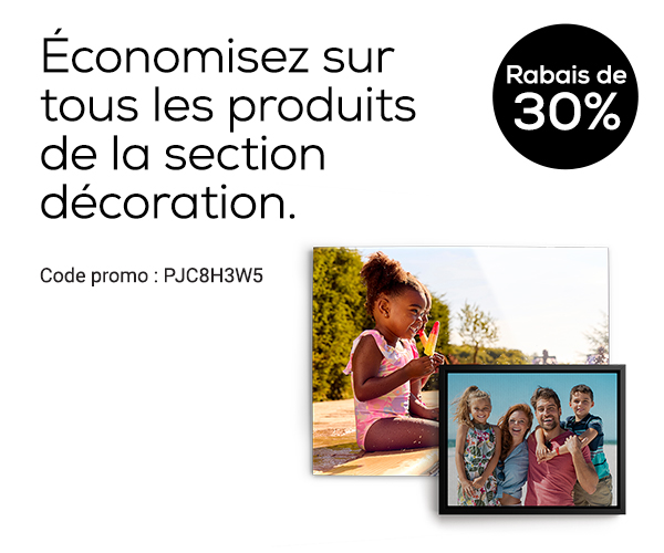 Rabais sur les décorations photo