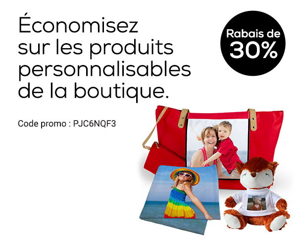Rabais sur les produits de la boutique