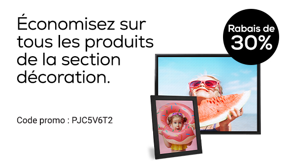 Rabais sur les décorations photo
