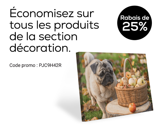 Rabais sur les décorations photo