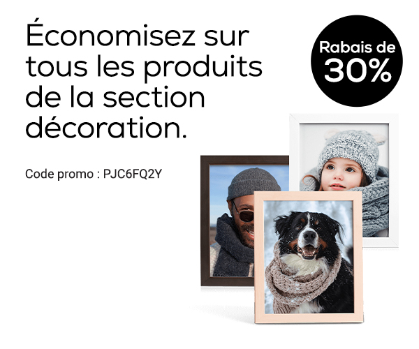 Rabais sur les décorations photo