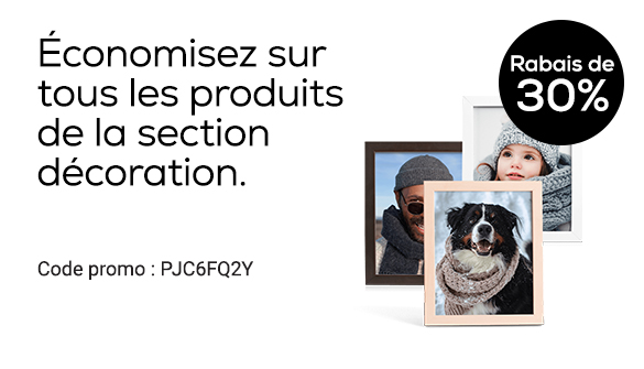 Rabais sur les décorations photo