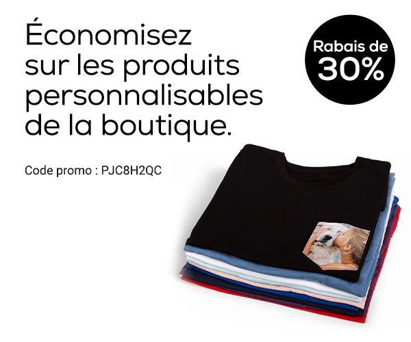 Rabais sur les produits de la boutique