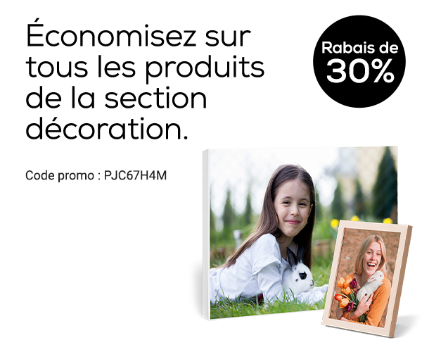Rabais sur les décorations photo