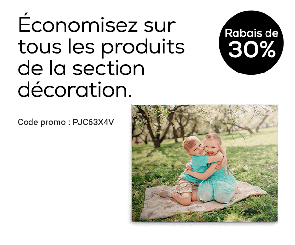 Rabais sur les décorations photo