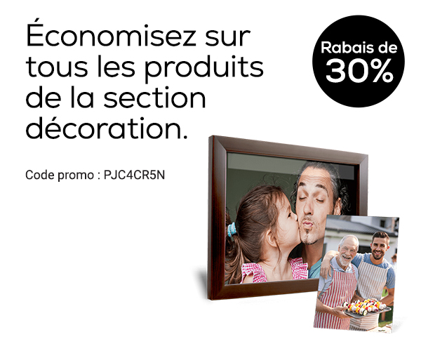 Rabais sur les décorations photo