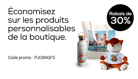 Rabais sur les produits de la boutique