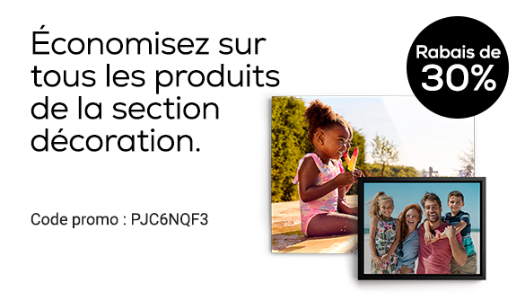 Rabais sur les décorations photo
