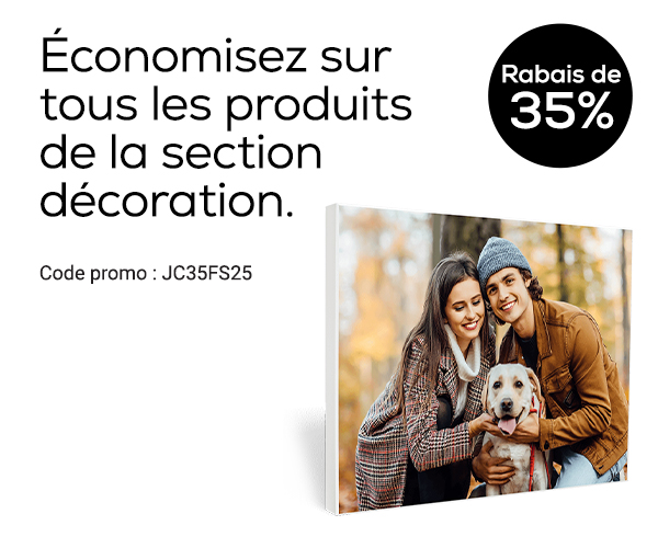Rabais sur les décorations photo
