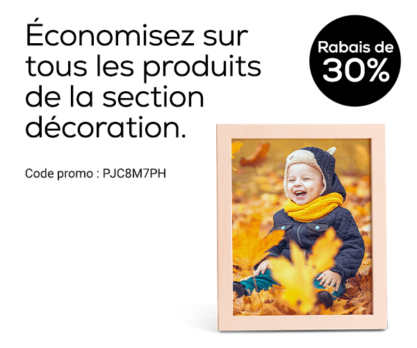 Rabais sur les décorations photo