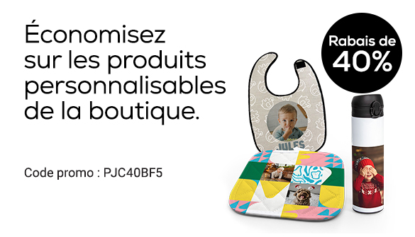 Rabais sur les produits de la boutique