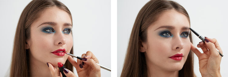 Définissez les lèvres et les sourcils