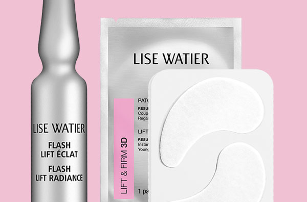 Lise Watier Flash Lift Radiance Vials lift firm 3d and Lift Eye Patches