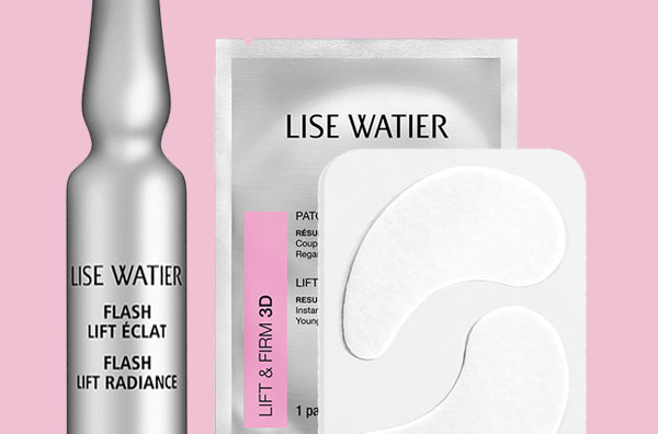 Ampoules flash lift éclat et patchs lift contour des yeux Lift & Firm 3D de Lise Watier