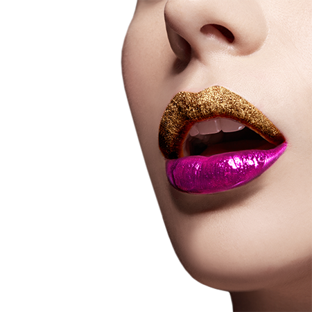 The daring metallic lips trend