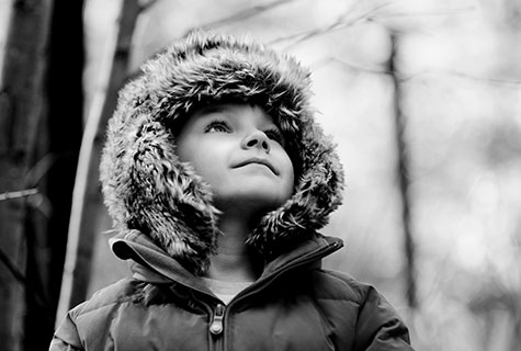 Portrait en noir et blanc