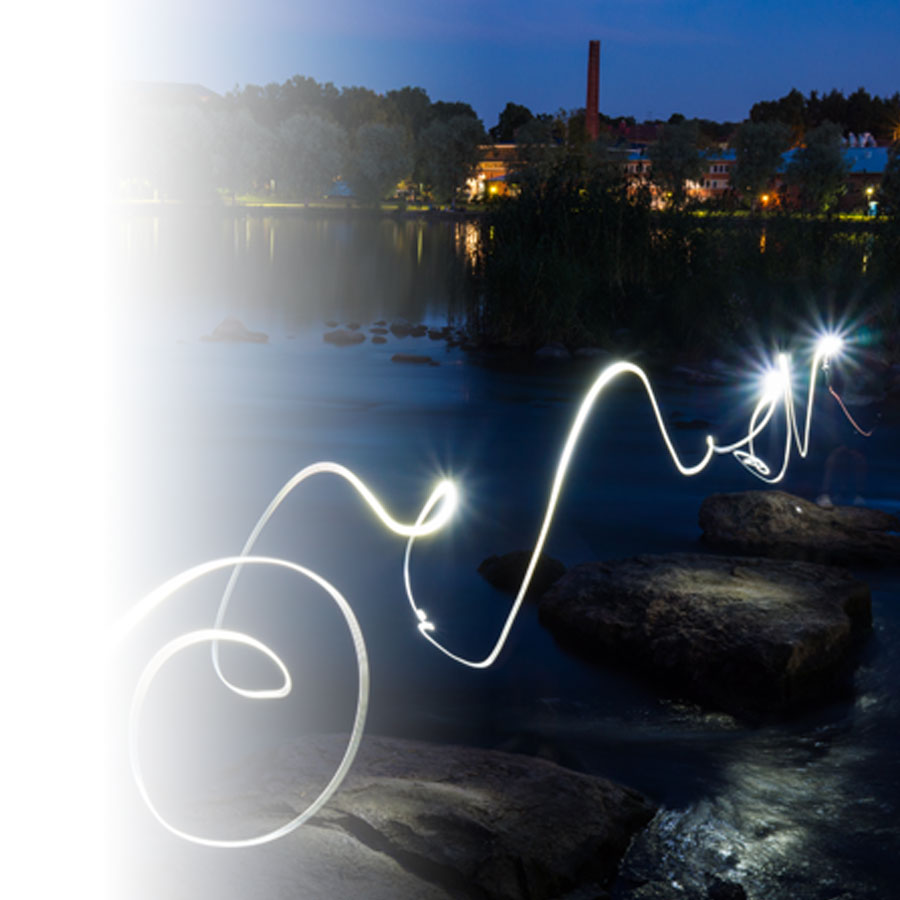 Light painting for luminous photo