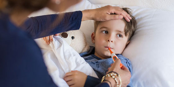 my child, who is under six years old, has a cold or the flu