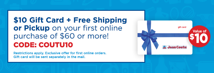 Enjoy a $10 Gift Card with your first online orders of $60 or more