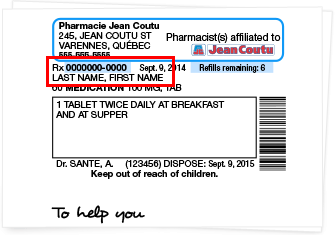 Prescription label