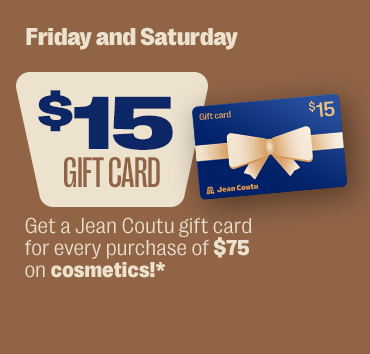 Receive a $15 gift card with the purchase of $75 worth of cosmetics