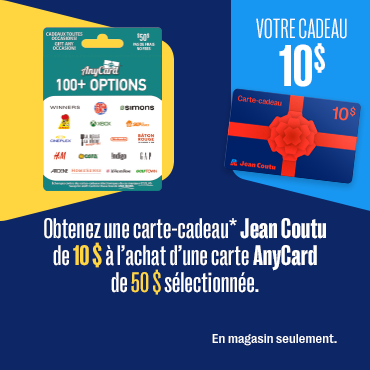 Anycard 50$ pour 40$