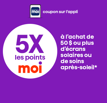 Coupon 5x les points à l’achat de 50$ ou plus de soins solaires