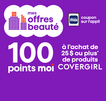 100 pts sur produits CoverGirl