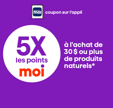 Tuile 5x points produits de santé naturels