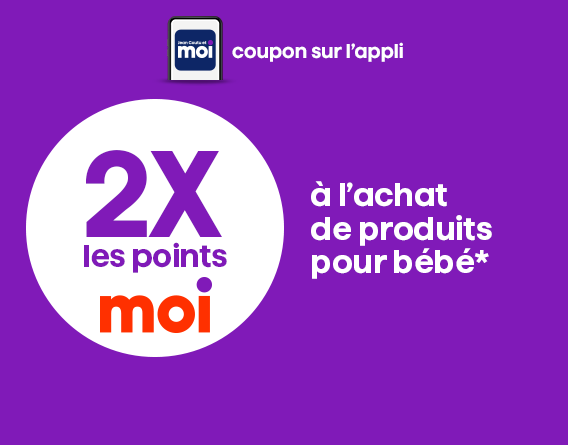 Coupon 2x les points sur produits pour bébé