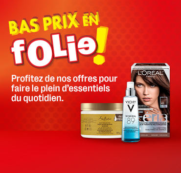 Profitez de nos offres pour faire le plein d'essentiels du quotidien.