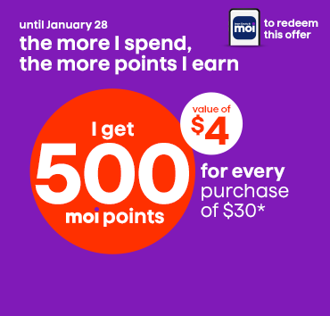 Coupon 500 points par tranche de 30$ de presque tout