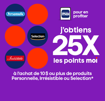 25x les points à l'achat de 10$ ou plus de produits pour bébé 