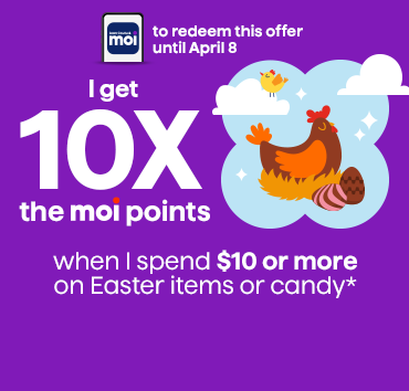 10x les points à l'achat de 10$ ou plus de confiseries pour Pâques