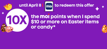 Coupon 10x les points à l'achat de 10$ ou plus de confiseries et articles de Pâques