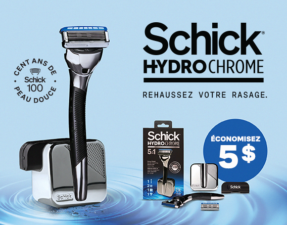 Forfait Essai de Produit Schick Hydro Chrome (5$ de rabais)