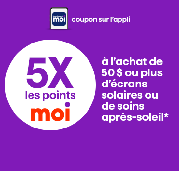 Coupon 5x les points à l’achat de 50$ ou plus de soins solaires